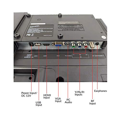 SuperSonic SC-2412 LED Widescreen HDTV & Monitor 24", Built-in DVD Player with HDMI, USB, SD & AC/DC Input: DVD/CD/CDR High Resolution and Digital Noise Reduction