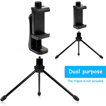 Vastar Universal Smartphone Tripod Adapter Cell Phone Holder Mount Adapter, Fits iPhone, Samsung, and all Phones, Rotates Vertical and Horizontal, Adjustable Clamp