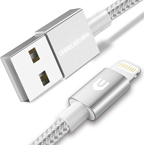 UNBREAKcable iPhone Charger Cable - [Apple MFi Certified] 6.6ft/2m Nylon Braided Apple Charger Lead USB Fast Charging Lightning Cable for iPhone 11/11 Pro/Max/SE 2020/X/XS/XR/XS Max/8/7/6 Plus, iPad