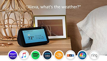 Echo Show 5 -- Smart display with Alexa – stay connected with video calling - Charcoal