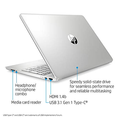 HP 15-dy1036nr 10th Gen Intel Core i5-1035G1, 15.6-Inch FHD Laptop, Natural Silver