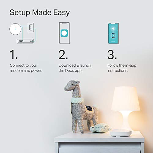 TP-Link Deco Mesh WiFi System(Deco M5) –Up to 5,500 sq. ft. Whole Home Coverage and 100+ Devices,WiFi Router/Extender Replacement, Parental Controls/Anitivirus, Seamless Roaming, 3-pack