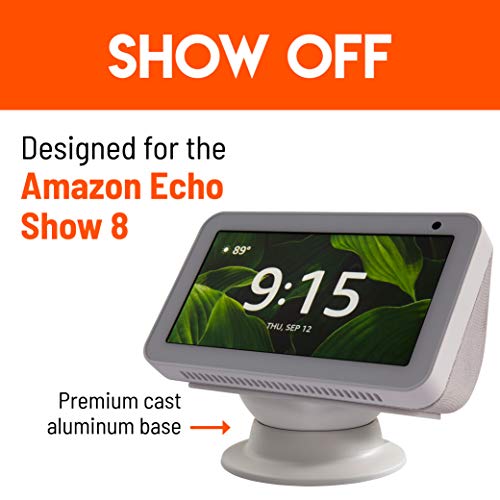 Made for Amazon Tilt + Swivel Stand in White, for the Echo Show 8