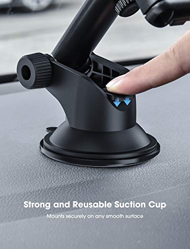 Mpow Car Phone Mount, Washable Strong Sticky Gel Pad with One-Touch Design Dashboard Car Phone Holder Compatible iPhone 12/11 pro/11 pro max/XS/XR/X/8/7, Google Nexus, LG, Huawei and More