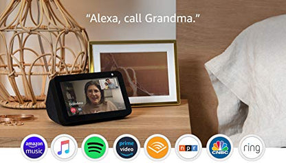 Echo Show 5 -- Smart display with Alexa – stay connected with video calling - Charcoal