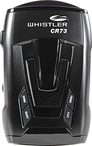 Whistler CR73 High Performance Laser Radar Detector: 360 Degree Protection and Bilingual Voice Alerts, Black