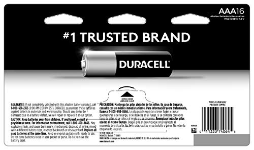 Duracell - CopperTop AAA Alkaline Batteries - Long Lasting, All-Purpose Triple A Battery for Household and Business - 16 Count