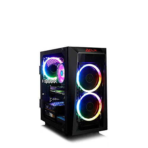 CLX Set Performance Gaming PC, Wraith Prism Cooled AMD Ryzen 7 3800X 3.9GHz 8-Core, B450 MATX, GeForce RTX 2080 Ti 11GB, 16GB DDR4, 960GB SSD, WiFi, Black Mini-Tower RGB Fans, Windows 10 Home