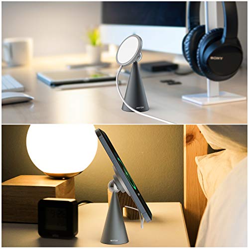Magnetic Adjustable Stand for MagSafe Charger ,MOTEM Stand Holder Compatible with Apple MagSafe Charger(Dark Grey)