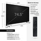 Samsung QN75Q900RBFXZA Flat 75-Inch QLED 8K Q900 Series Ultra HD Smart TV with HDR and Alexa Compatibility (2019 Model)