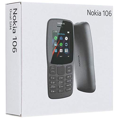 Nokia 106 Single Sim (2018) TA-1190 Dual-Band (850/1900) Factory GSM Unlocked Feature Phone (International Model)
