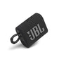 JBL Go 3: Portable Speaker with Bluetooth, Built-in Battery, Waterproof and Dustproof Feature - Black (Renewed)