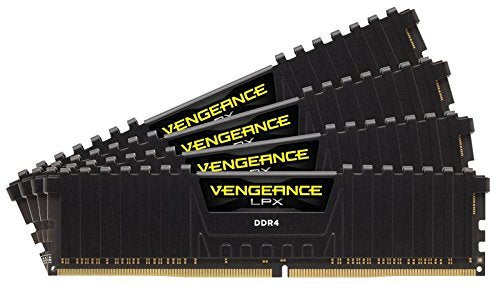 Corsair CMK16GX4M4A2400C14 Vengeance LPX 16GB (4 x 4GB) DDR4 DRAM 2400MHz C14 memory kit for DDR4 Systems