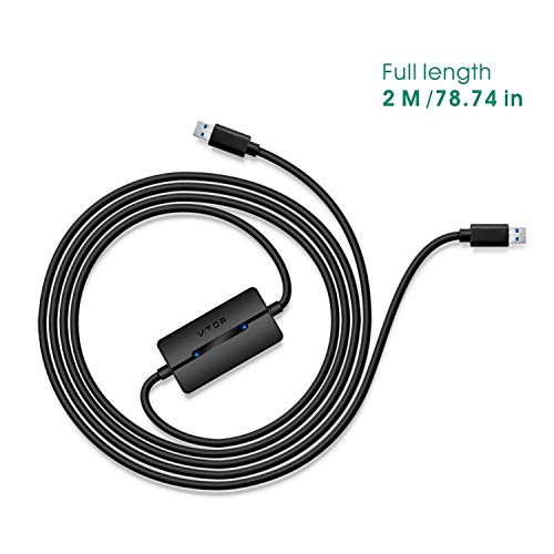 VTOP Computer Data Transfer Solution - USB 3.0 Data Transfer Cable 6.6FT/2M - Quickly and Easily Transfer Your Windows OS Files to Your Computer