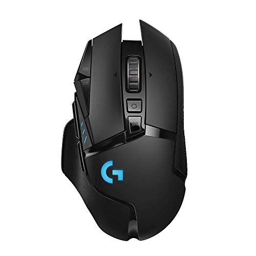 Logitech G502 Lightspeed Wireless Gaming Mouse with Hero 16K Sensor and Lightsync RGB & G Powerplay Wireless Charging System for G703, G903 Lightspeed Wireless Gaming Mouse Pad