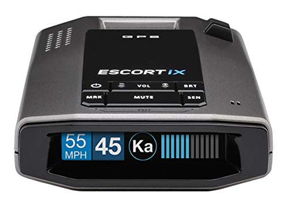 ESCORT IX Laser Radar Detector - Auto Learn Protection, Extreme Long Range, Bluetooth, Voice Alerts, OLED Display, Escort Live, Black