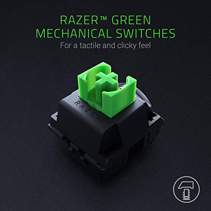 Razer BlackWidow Mechanical Gaming Keyboard: Green Mechanical Switches - Tactile & Clicky - Chroma RGB Lighting - Anti-Ghosting - Programmable Macro Functionality