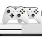 Microsoft Classic Original Xbox One S 1TB HDD with 4K Blu-ray DVD Reader, Two Wireless Controllers White Included,1-Month Game Pass Trial, 14-Day Xbox Live Gold + AllyFlex Sports Cup Mat