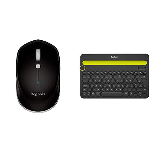 Logitech M535 Bluetooth Mouse – with 10 Month Battery Life Works & Bluetooth Multi-Device Keyboard K480 – Black