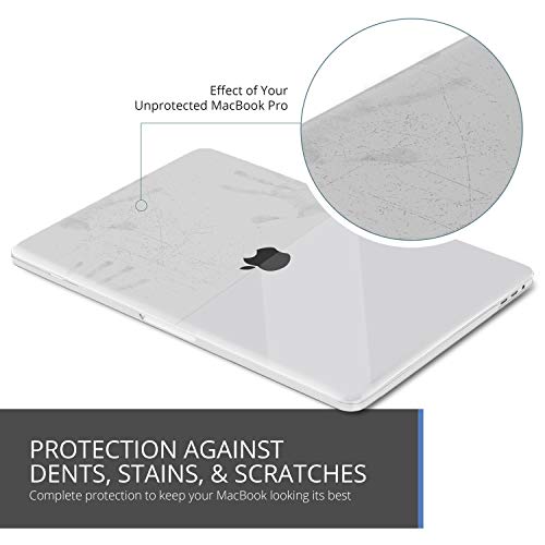 Kuzy MacBook Pro 15 inch Case 2019 2018 2017 2016 Release A1990 A1707, Hard Plastic Shell Cover for MacBook Pro 15 case with Touch Bar Soft Touch, Clear