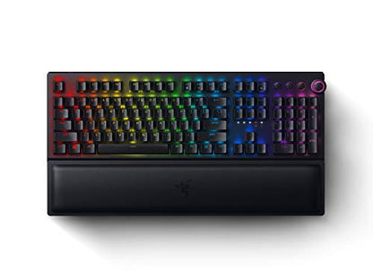 Razer BlackWidow V3 Pro Mechanical Wireless Gaming Keyboard: Green Mechanical Switches - Tactile & Clicky - Chroma RGB Lighting - Doubleshot ABS Keycaps - Transparent Switch Housing - Bluetooth/2.4GHz