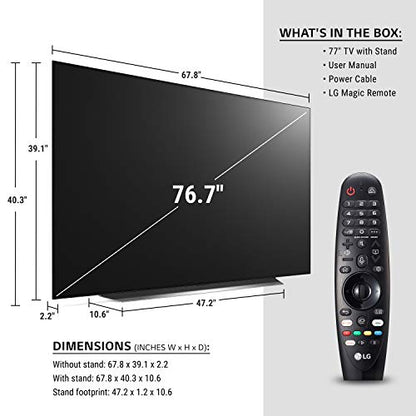 LG OLED77CXPUA Alexa Built-In CX 77" 4K Smart OLED TV (2020)