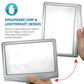 [Rechargeable] 3X Large Ultra Bright LED Page Magnifier with 12 Anti-Glare Dimmable LEDs(Evenly Lit Viewing Area & Relieve Eye Strain)-Ideal for Reading Small Prints & Low Vision Seniors