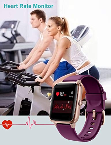 Willful Smart Watch for Android Phones and iOS Phones Compatible iPhone Samsung, IP68 Swimming Waterproof Smartwatch Fitness Tracker Fitness Watch Heart Rate Monitor Watches for Women (Dark Purple)