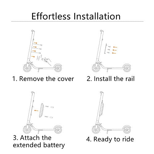 Segway-Ninebot External Battery Pack for ES1/ES2/ES4 Electric Kick Scooters, Black, X-large