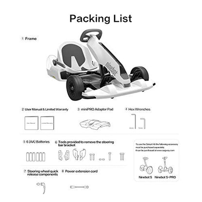 Segway Ninebot Electric GoKart Drift Kit, Outdoor Racer Pedal Car, Ride On Toys (Not Included Ninebot S)