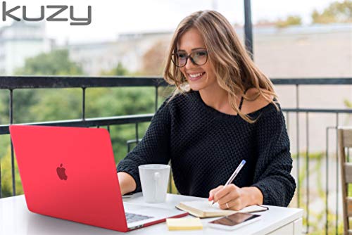 Kuzy MacBook Pro 15 inch Case 2019 2018 2017 2016 Release A1990 A1707, Hard Plastic Shell Cover for MacBook Pro 15 case with Touch Bar Soft Touch, Red