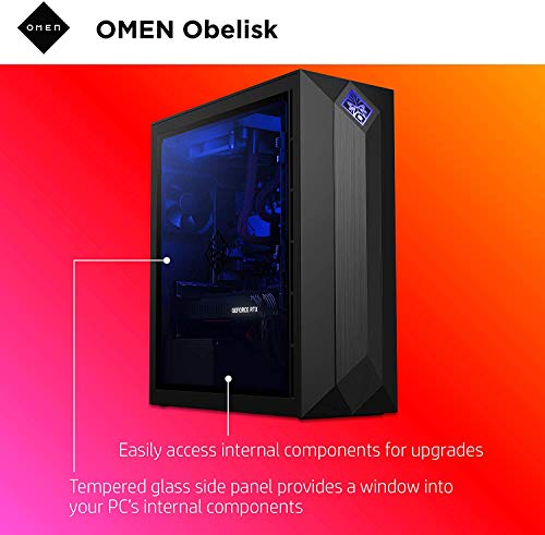 Omen Obelisk Gaming Desktop Computer PC, Liquid Cooled Intel i9-9900K Processor, GeForce RTX 2080 Ti 11 GB, 64GB DDR4 RAM, 2TB NVMe PCIe SSD, 2TB HDD, Windows 10 Pro, Bundle with JTD Mouse Pad
