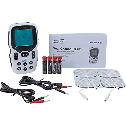 Intensity at Home TENS Unit Muscle Stimulator - Includes Specific Settings for Back Pain, Neck Pain, Body Pain - Electric Massager for Muscles
