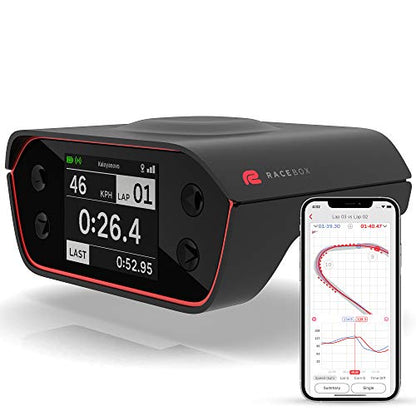 RaceBox 10Hz GPS Based Performance Meter Box with Mobile App - Car Race Lap Timer and Drag Meter - Racing Accelerometer Data Logger