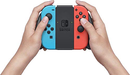 Newest Nintendo Switch with Neon Blue and Neon Red Joy-Con - 6.2" Touchscreen Display, 32GB Internal Storage - Family Christmas Holiday Gaming Bundle w/CUE Accessories
