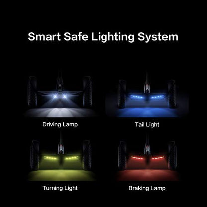 Segway Ninebot S-Plus Smart Self-Balancing Electric Scooter with Intelligent Lighting and Battery System, Remote Control and Auto-Following Mode, White