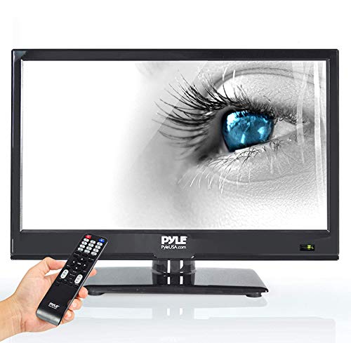 Pyle 15.6-Inch 1080p LED TV | Ultra HD TV | LED Hi Res Widescreen Monitor with HDMI Cable RCA Input | LED TV Monitor | Audio Streaming | Mac PC | Stereo Speakers | HD TV Wall Mount (PTVLED15)