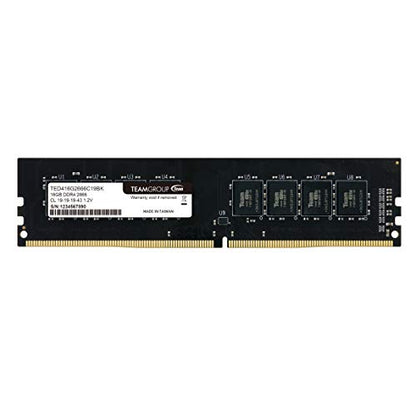 TEAMGROUP Elite DDR4 16GB Single 2666MHz (PC4-21300) CL19 Unbuffered Non-ECC 1.2V UDIMM 288 Pin PC Computer Desktop Memory Module Ram Upgrade - TED416G2666C1901 - (1x16GB) Single