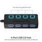 Sabrent 4-Port USB 3.0 Hub with Individual LED Power Switches | 2 Ft Cable | Slim & Portable | for Mac & PC (HB-UM43)