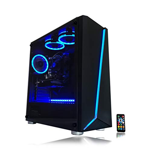 Gaming PC Desktop Computer by Alarco Intel i5 3.10GHz,8GB Ram,1TB Hard Drive,Windows 10 pro,WiFi Ready,Video Card Nvidia GTX 650 1GB, 3 RGB Fans with Remote