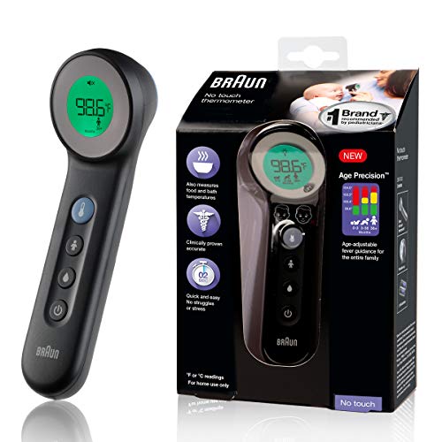 Braun No Touch 3-in-1 Thermometer -  Touchless Thermometer for Adults, Babies, Toddlers and Kids – Fast, Reliable, and Accurate Results