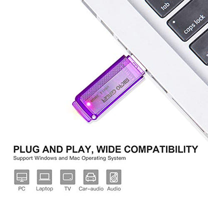 Micro Center SuperSpeed 256GB USB 3.0 Flash Drive Gum Size Memory Stick Thumb Drive Data Storage Jump Drive (256G)