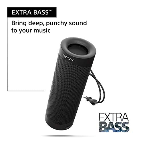 Sony SRS-XB23 EXTRA BASS Wireless Portable Speaker IP67 Waterproof BLUETOOTH and Built In Mic for Phone Calls, Black (SRSXB23/B) Black XB23