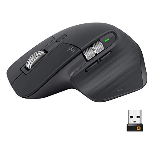 Logitech MX Master 3 Advanced Wireless Mouse - Graphite & Ergo K860 Wireless Ergonomic Keyboard with Wrist Rest - Split Keyboard Layout for Windows/Mac, Bluetooth or USB Connectivity