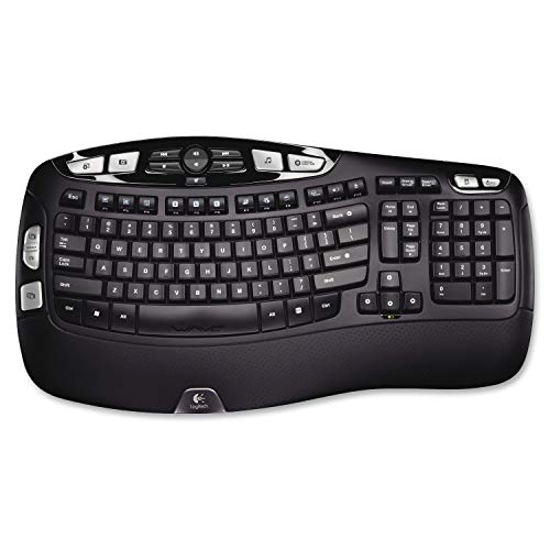 Logitech K350 Wireless Wave Keyboard with Unifying Wireless Technology - Black