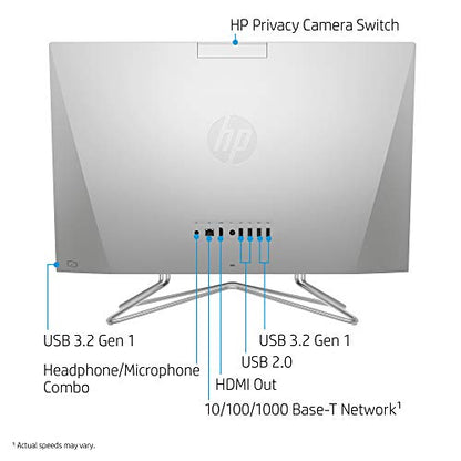 HP 24-inch All-in-One Touchscreen Desktop Computer, Intel Core i7-1065G7 Processor, 16 GB RAM, 512 GB SSD, Windows 10 Home (24-dp0180, Silver)