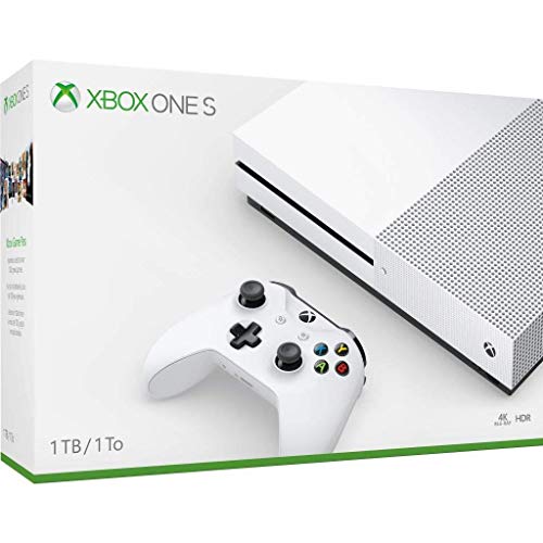Xbox One S 1TB Bundle - Version 2, 2X Wireless Controllers (1x White + 1x Black) - 1 Month Xbox Game Pass Trial