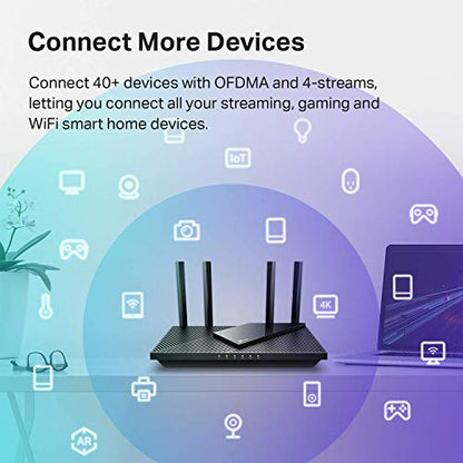 TP-Link AX1800 Dual-Band Wi-Fi 6 Smart Router Archer AX21, Works with Alexa – A Certified for Humans Device