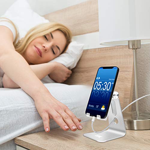 Cell Phone Stand, Phone Dock: Cradle, Holder, Stand for Desk, Aluminum Mobile Phone Cradle Dock Compatible with All iPhone, Android Smartphone, iPad Air/Mini & Kindle