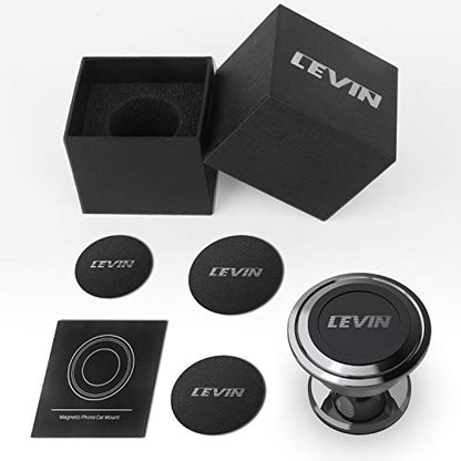 Universal Magnetic Phone Car Mount - LEVIN 360°Rotation Magnetic Cell Phone Holder for Car GPS Compatible with Phone 11 Pro Xs Max X XR Samsung Note 10 9 S10 S9 Plus and Tablets Under 13 Inches